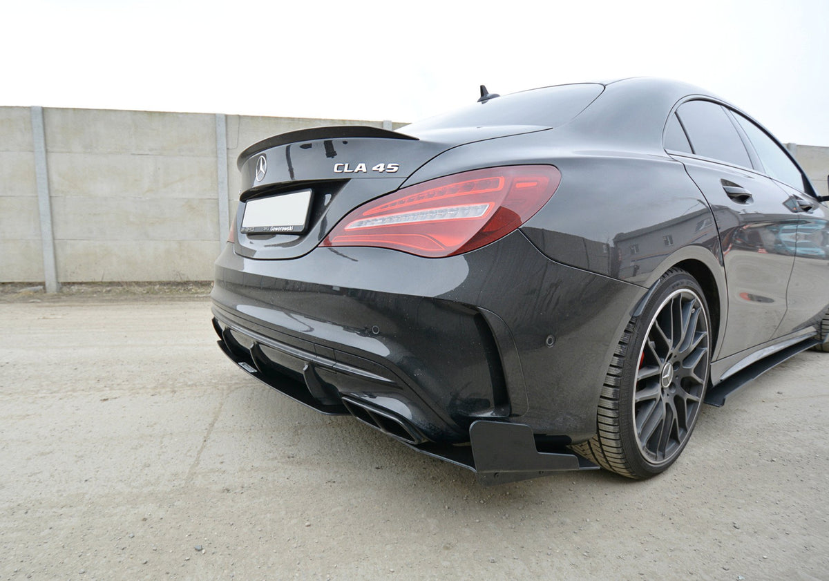 SPORT Heck Ansatz Flaps Diffusor passend für Mercedes CLA A45 AMG C117 Facelift – Ansicht 2
