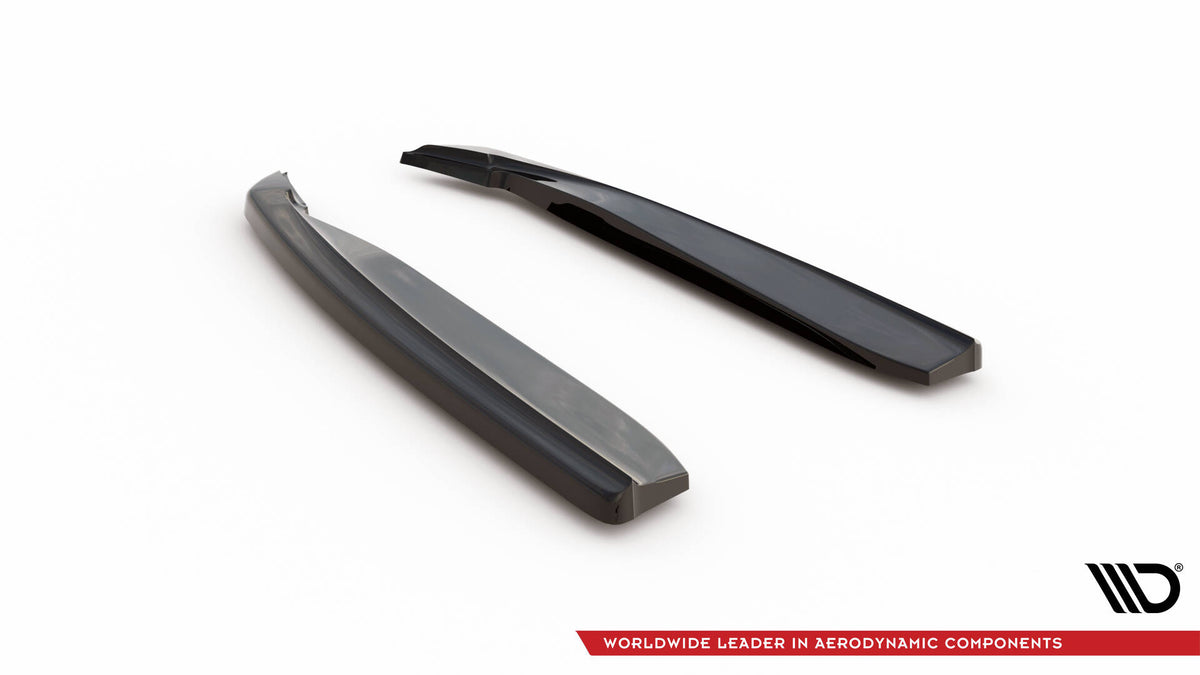 Heck Ansatz Flaps Diffusor passend für Mercedes C-Klasse S205 63 AMG  schwarz Hochglanz – Ansicht 5