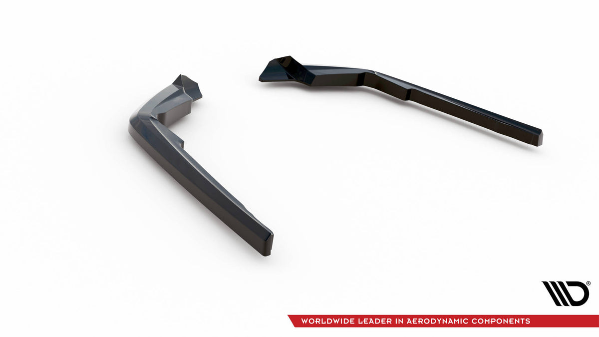 Heck Ansatz Flaps Diffusor passend für Toyota Highlander Mk4 schwarz Hochglanz – Ansicht 6
