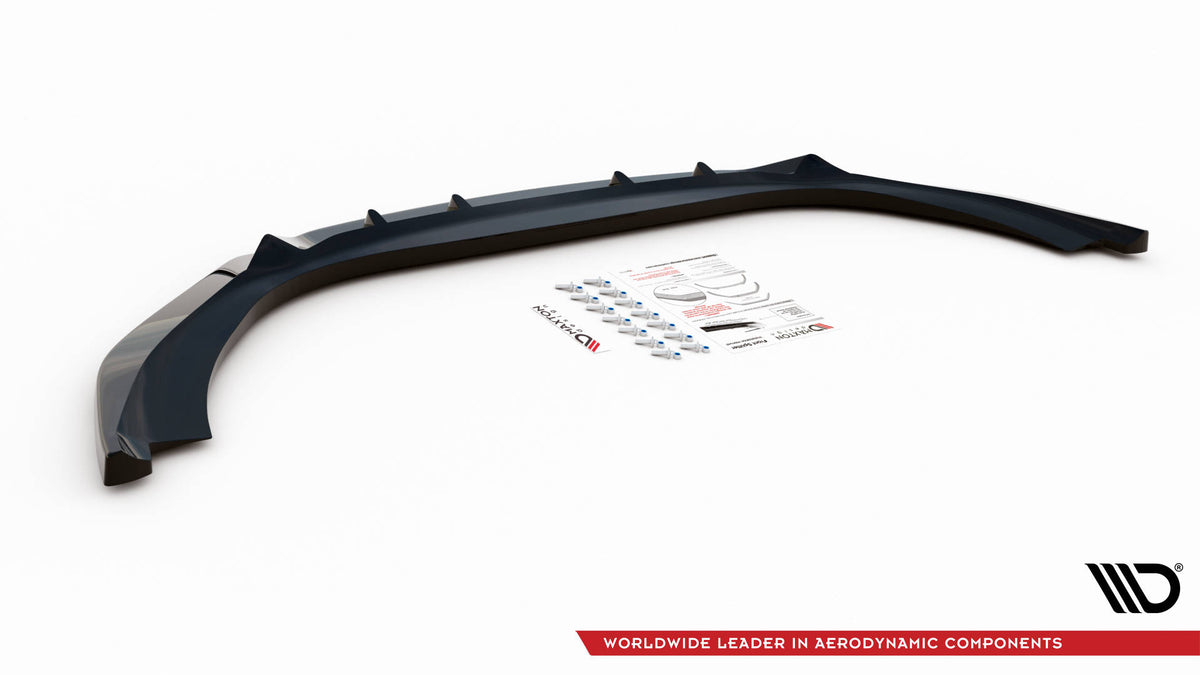 Street+ Spoilerlippe Front Ansatz V.1 passend für Maserati Ghibli Mk3 schwarz Hochglanz – Ansicht 5