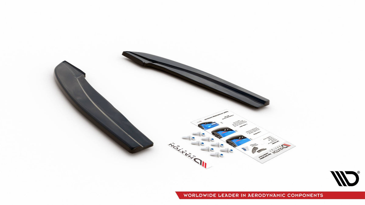 Heck Ansatz Flaps Diffusor V.3 passend für (Für heckansatz v.1)  Ford Focus ST-Line Kombi Mk4 schwarz Hochglanz – Ansicht 6
