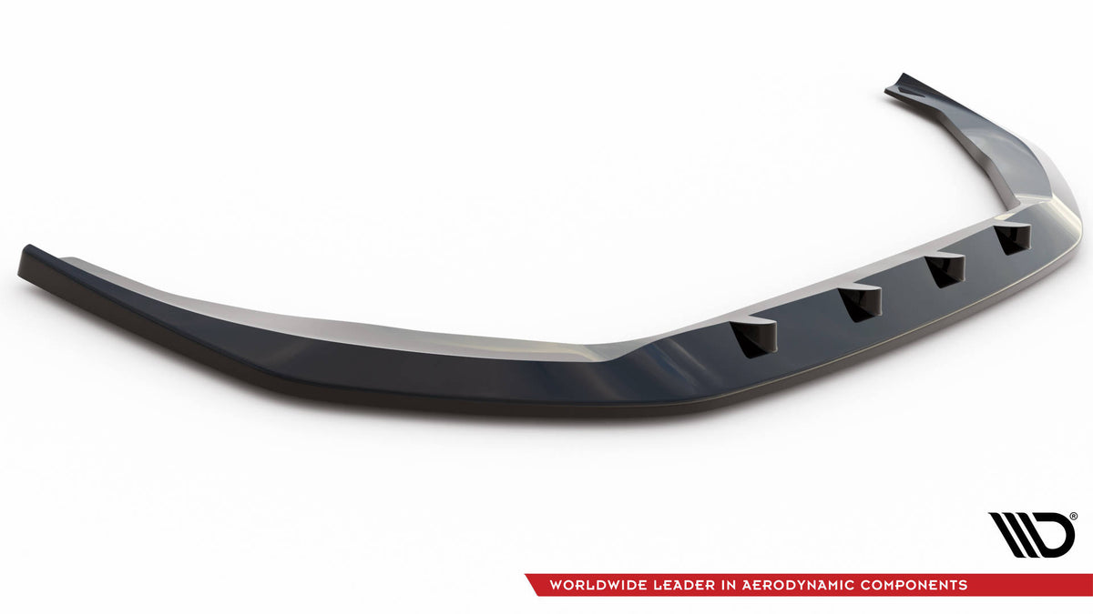 Street+ Spoilerlippe Front Ansatz V.2 passend für Audi S8 / A8 S-Line D5 schwarz Hochglanz – Ansicht 5