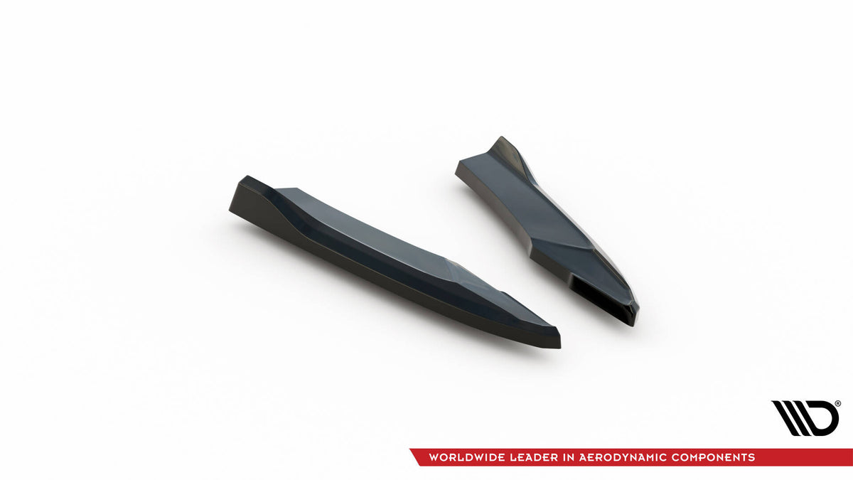 Heck Ansatz Flaps Diffusor passend für Audi S5 / A5 S-Line 8T Facelift schwarz Hochglanz – Ansicht 5