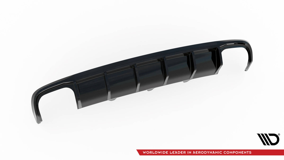 Diffusor Heck Ansatz passend für Audi A4 B8 Facelift (Doppelauspuff li. re.) – Ansicht 6