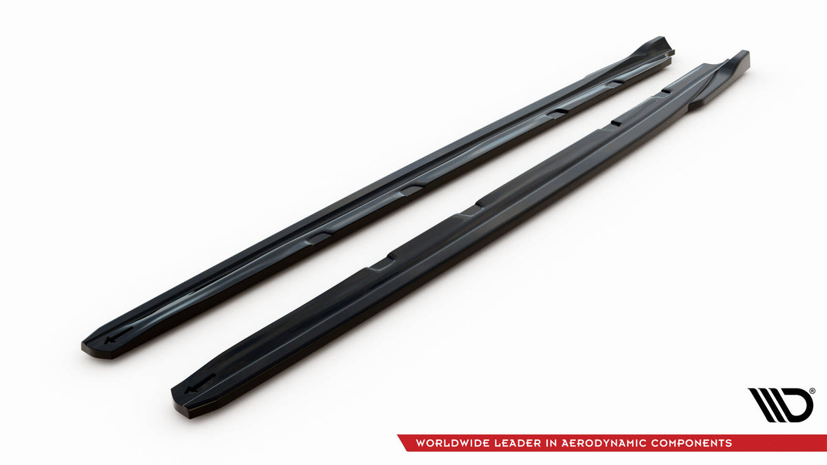 Street+ Seitenschweller Leisten passend für V.4 Seat Leon Cupra / FR Mk3 FL schwarz Hochglanz – Ansicht 5