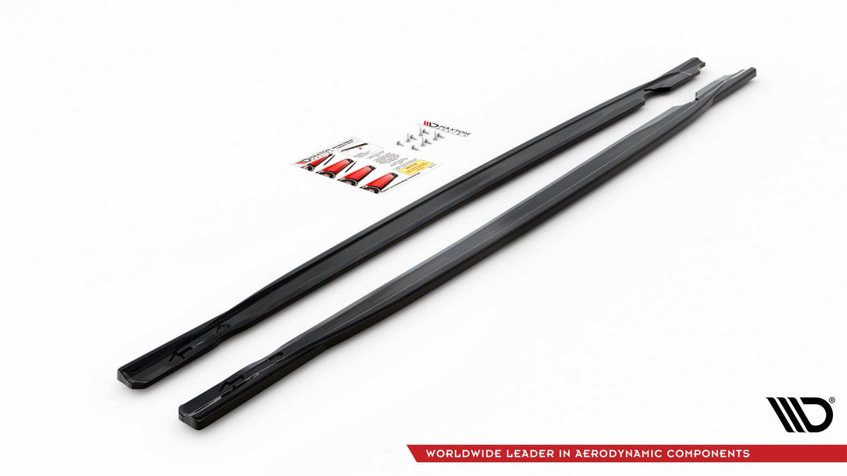 Street+ Seitenschweller Leisten passend für V.1 passend für VW Golf R Hatchback Mk8 Facelift schwarz Hochglanz – Ansicht 7