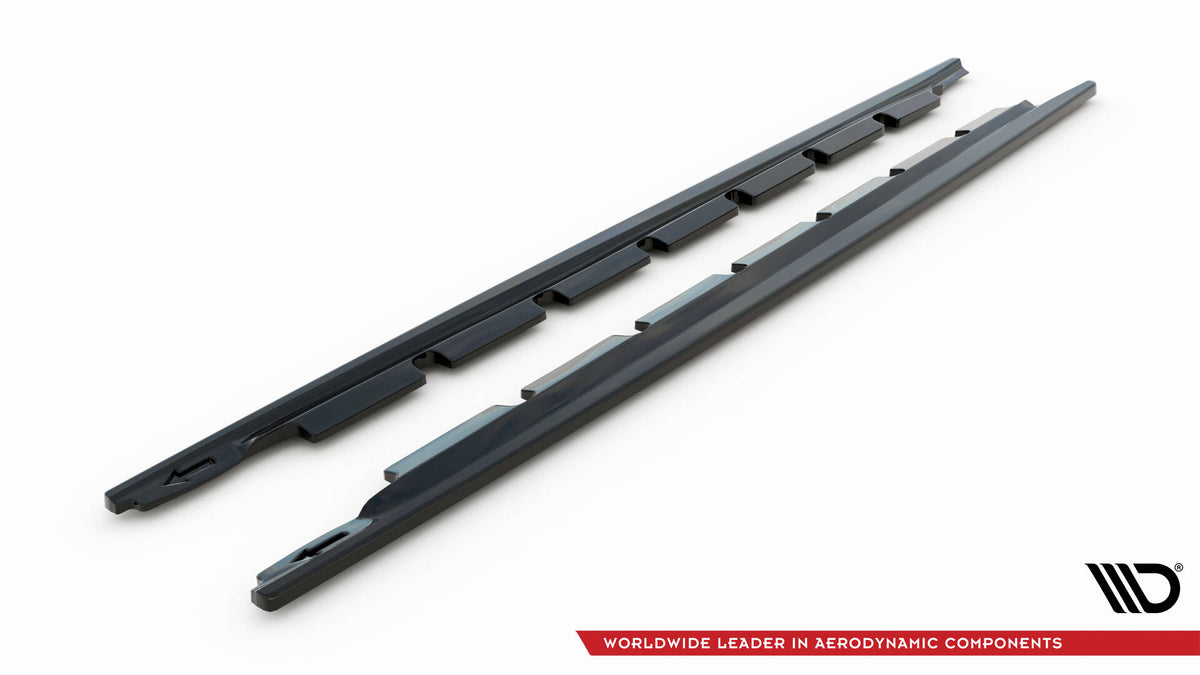 Street+ Seitenschweller Leisten passend für Toyota Yaris Mk3 Facelift schwarz Hochglanz – Ansicht 6