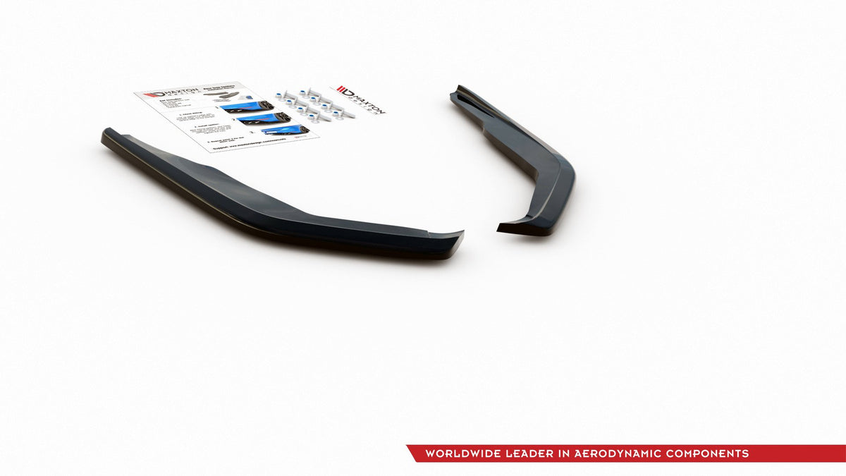 Heck Ansatz Flaps Diffusor passend für Toyota Corolla XII Limousine schwarz Hochglanz – Ansicht 6