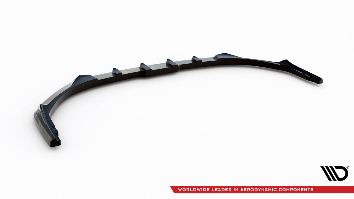 Street+ Spoilerlippe Front Ansatz V.2 passend für Peugeot 308 Mk3 schwarz Hochglanz – Ansicht 6
