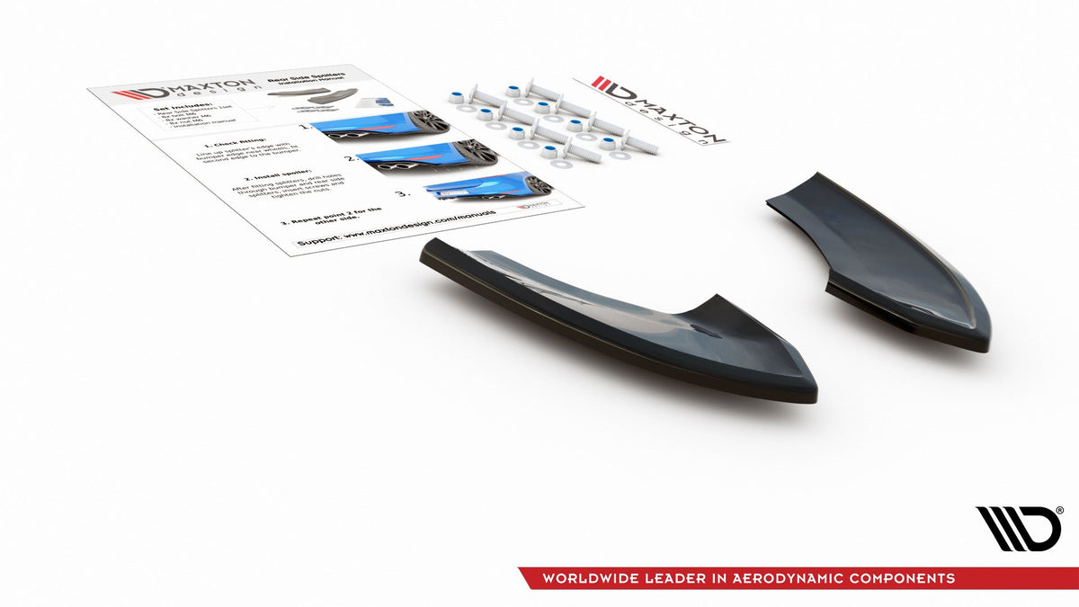 Heck Ansatz Flaps Diffusor passend für VW Golf 7 GTI TCR schwarz Hochglanz – Ansicht 10