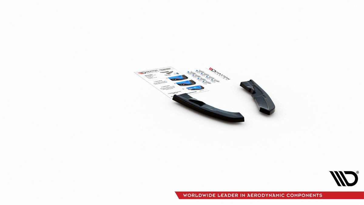 Heck Ansatz Flaps Diffusor passend für VW Tiguan R Mk2 Facelift schwarz Hochglanz – Ansicht 4