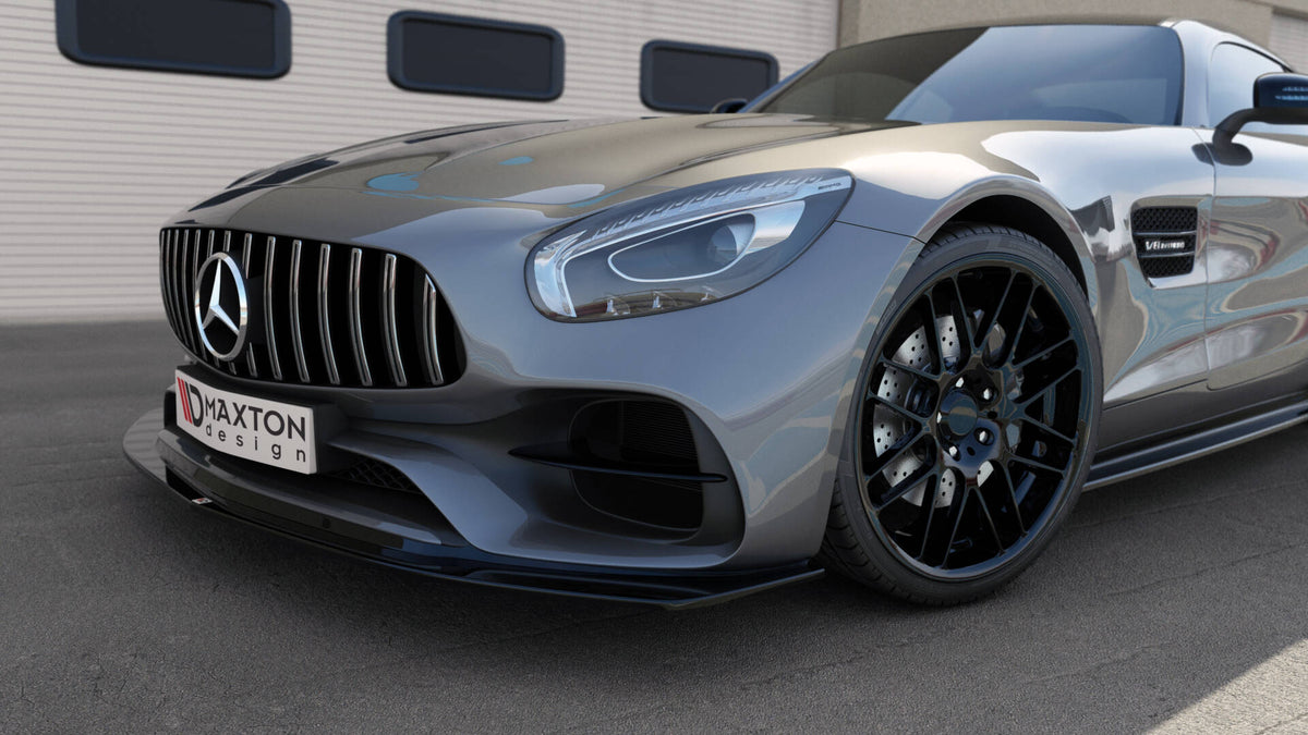 Street+ Spoilerlippe Front Ansatz passend für Mercedes-AMG GT S C190 Facelift schwarz Hochglanz – Ansicht 4