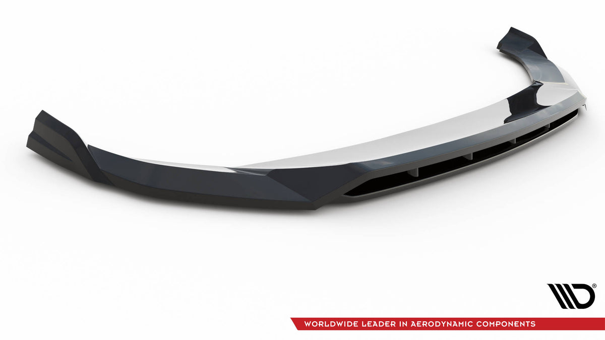 Street+ Spoilerlippe Front Ansatz V.1 passend für Audi SQ5 / Q5 S-Line SUV / Sportback Mk2 Facelift schwarz Hochglanz – Ansicht 5