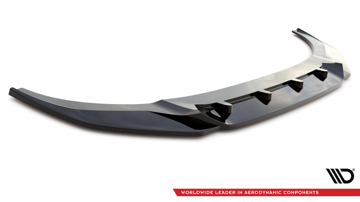 Street+ Spoilerlippe Front Ansatz V.2 passend für Audi RSQ8 Mk1 schwarz Hochglanz – Ansicht 5