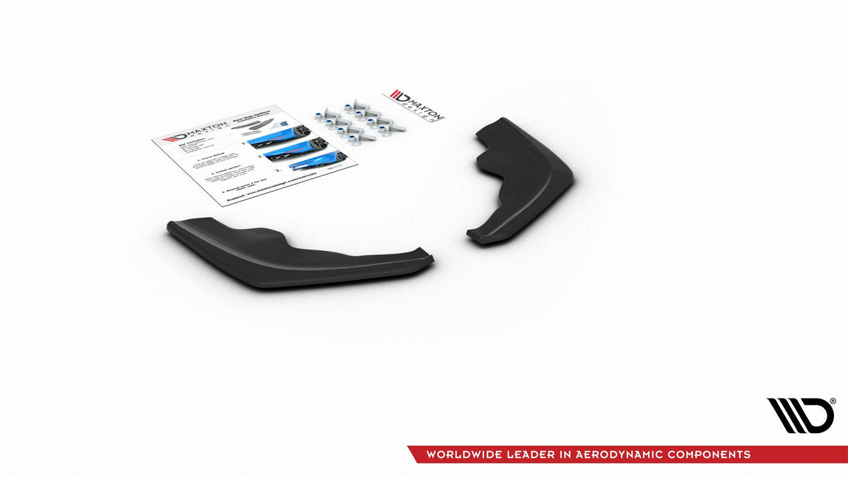 Heck Ansatz Flaps Diffusor V.2 passend für BMW 1er F40 M-Paket schwarz Hochglanz – Ansicht 1