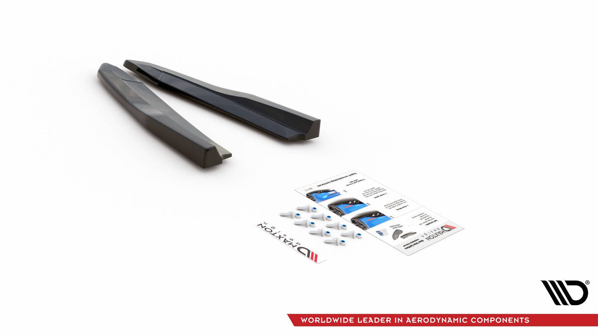 Heck Ansatz Flaps Diffusor V.2 passend für Skoda Octavia RS Combi / Liftback Mk4 / Mk4 Facelift schwarz Hochglanz – Ansicht 4