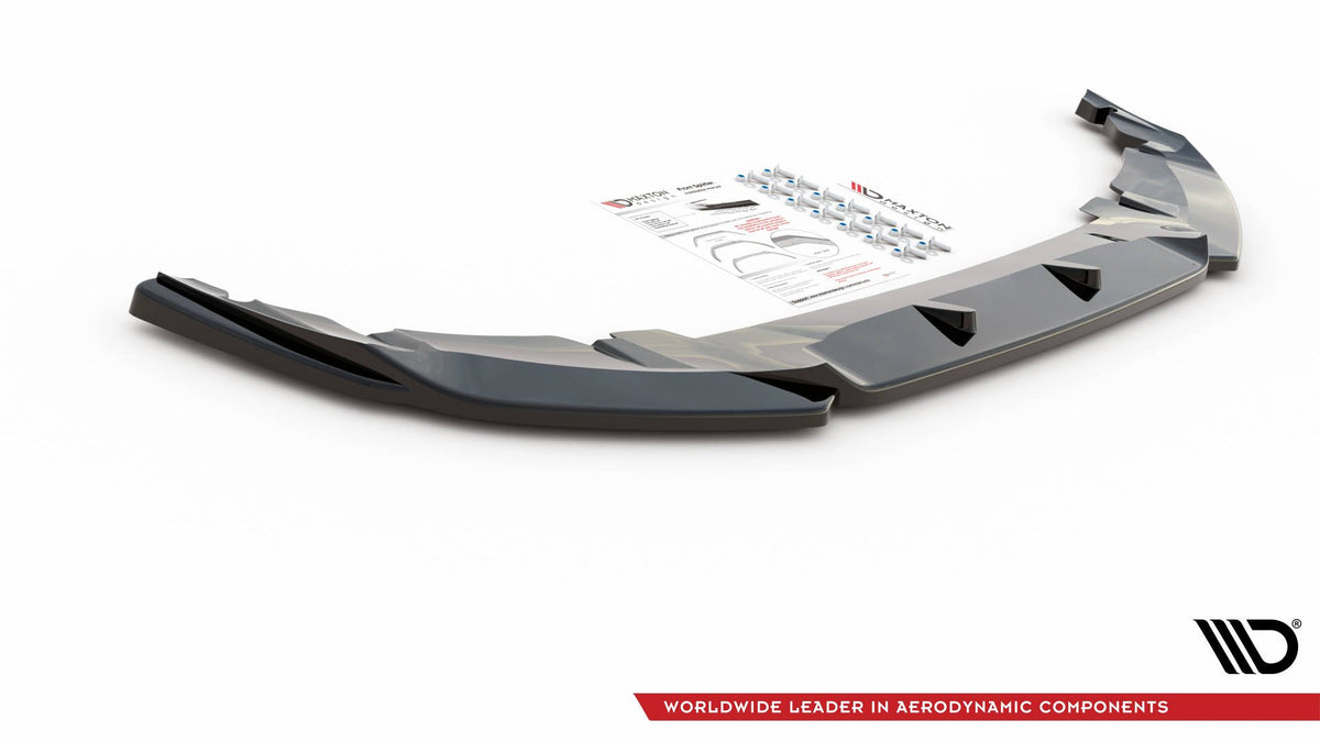 Street+ Spoilerlippe Front Ansatz V.2 passend für Mini Countryman Mk2 F60 JCW schwarz Hochglanz – Ansicht 6