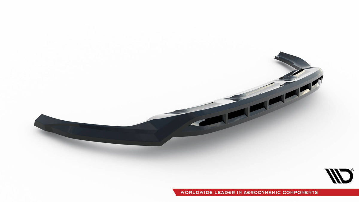 Street+ Spoilerlippe Front Ansatz V.2 passend für Audi SQ8 / Q8 S-Line Mk1 schwarz Hochglanz – Ansicht 5