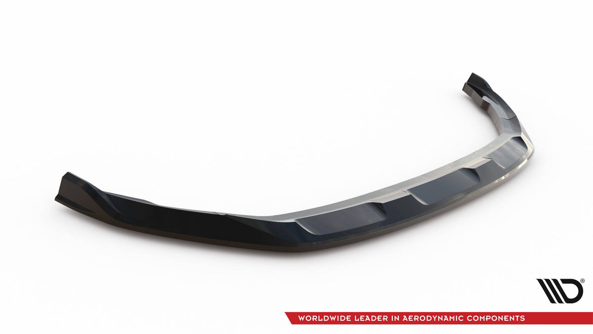 Street+ Spoilerlippe Front Ansatz V.1 passend für Skoda Kamiq Monte Carlo Mk1 Facelift schwarz Hochglanz – Ansicht 5