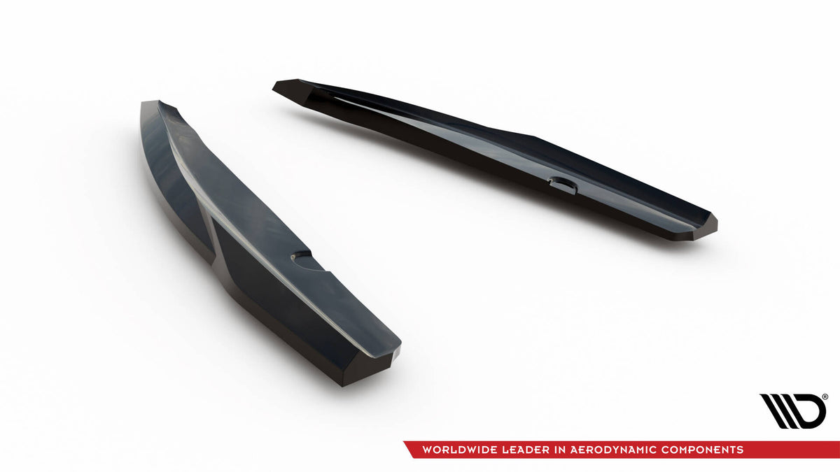 Heck Ansatz Flaps Diffusor passend für Ford Focus Vignale Kombi Mk4 schwarz Hochglanz – Ansicht 6