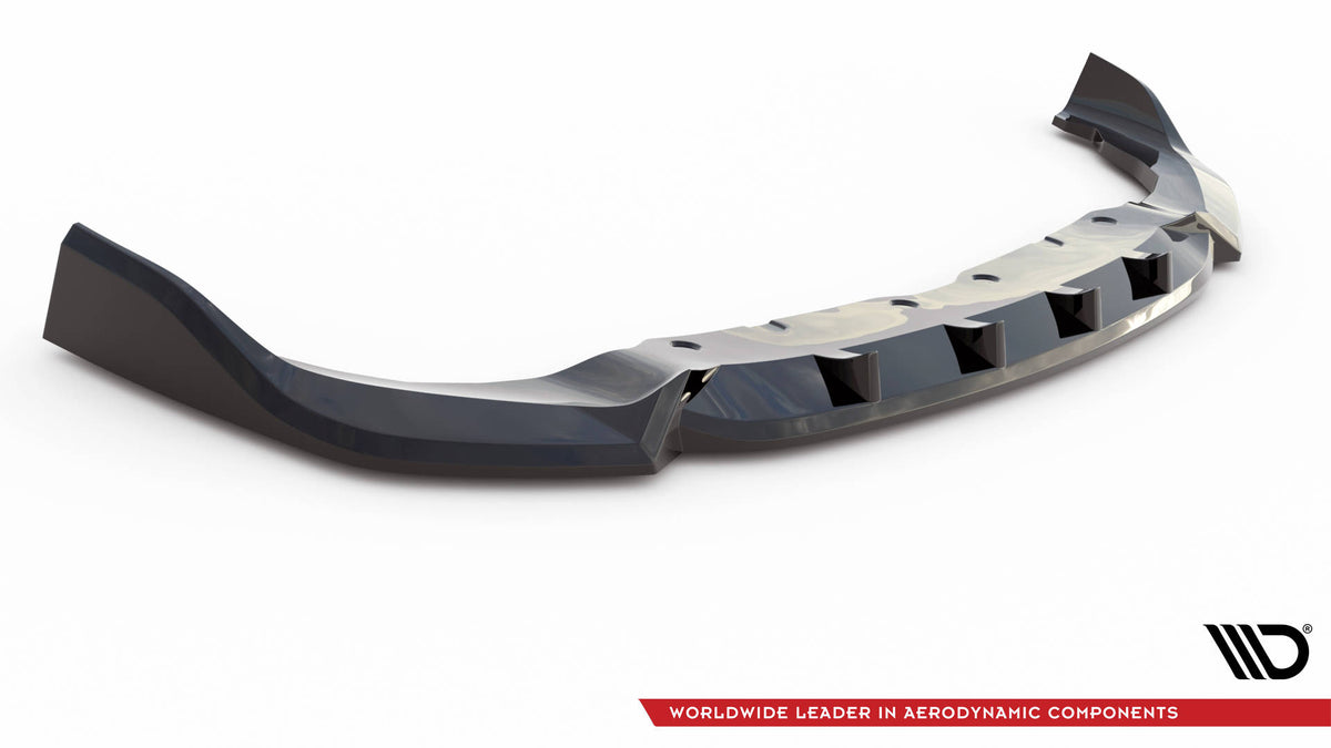 Street+ Spoilerlippe Front Ansatz V.7 passend für BMW 1er M-Paket / M135i / 128ti F40  schwarz Hochglanz – Ansicht 5