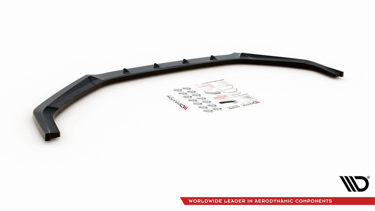 Street+ Spoilerlippe Front Ansatz V.1 passend für Hyundai I20 N Mk3 schwarz Hochglanz – Ansicht 6