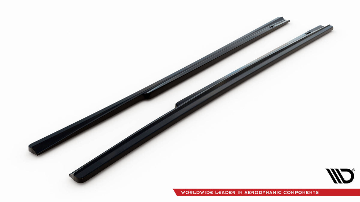 Street+ Seitenschweller Leisten passend für Mercedes-Benz S Long W222 schwarz Hochglanz – Ansicht 6