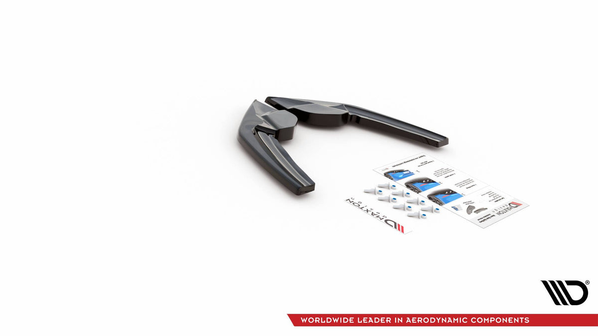 Heck Ansatz Flaps Diffusor V.2 passend für (Für heckansatz v.1) BMW M135i F20 schwarz Hochglanz – Ansicht 6