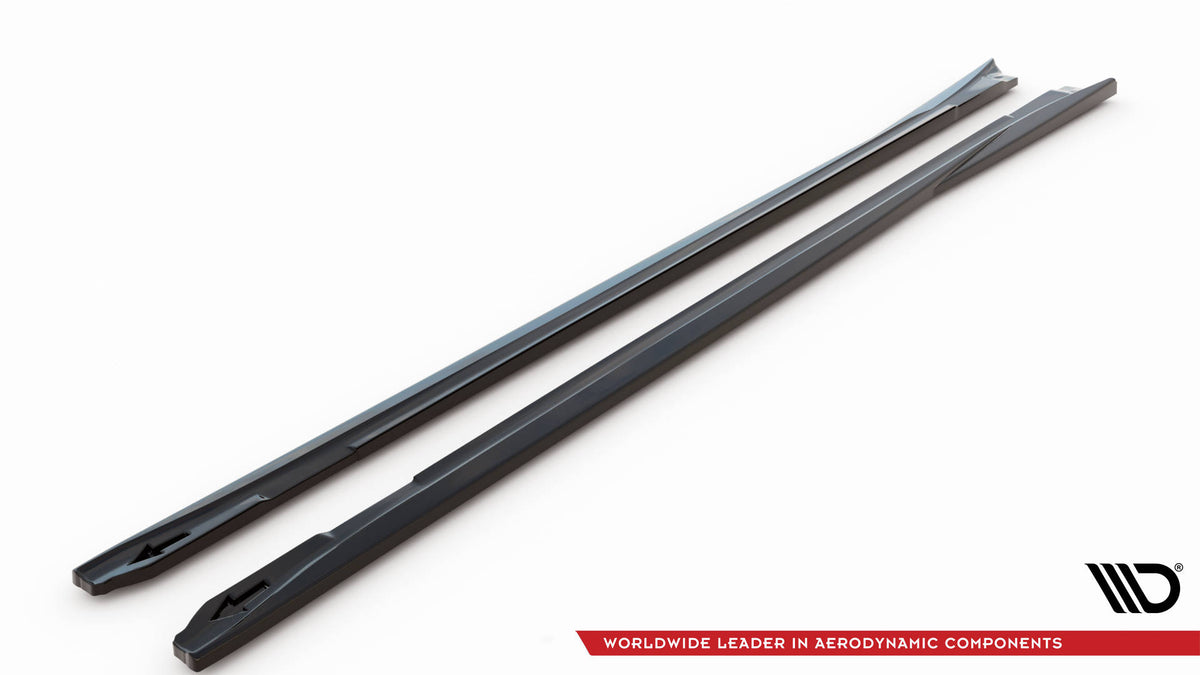 Street+ Seitenschweller Leisten passend für V.1 passend für Porsche Panamera / Panamera Diesel / Panamera Turbo 970 schwarz Hochglanz – Ansicht 6
