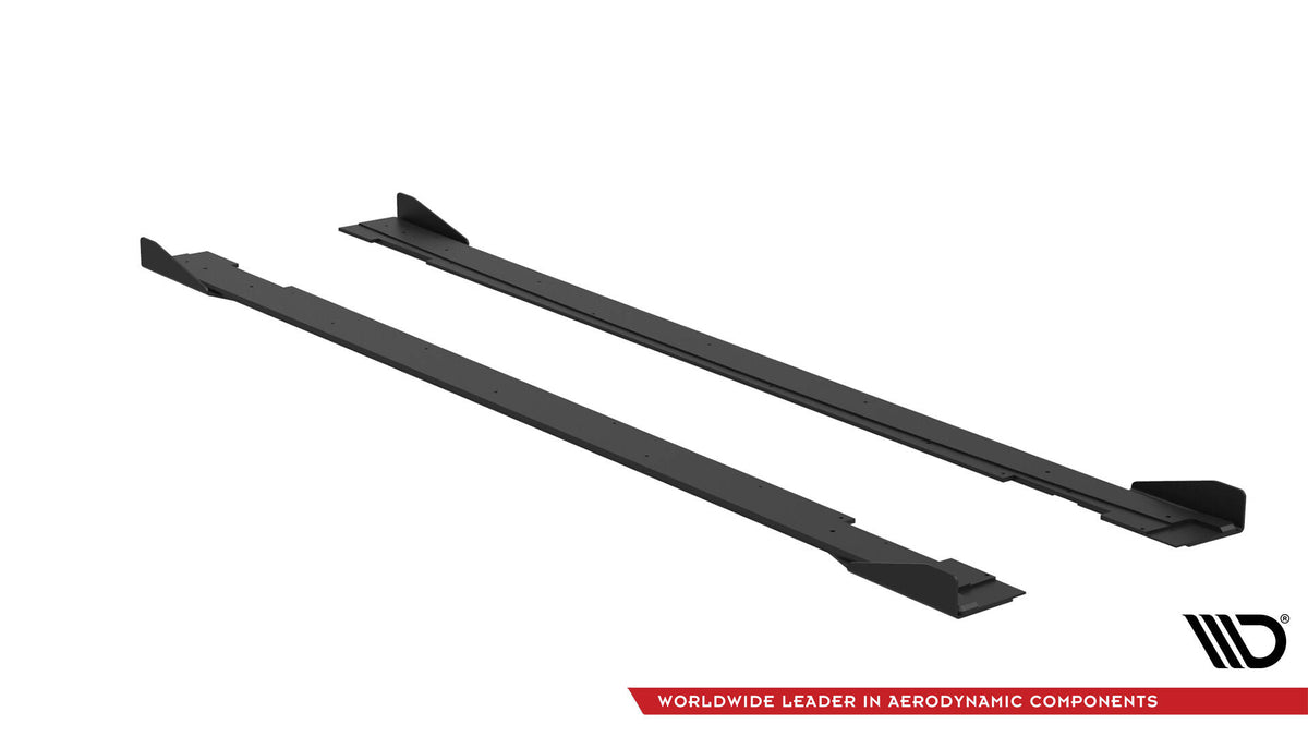 Street Pro Street+ Seitenschweller Leisten + Flaps passend für Kia Stinger GT / GT-Line / Standard Mk1 schwarz Hochglanz – Ansicht 6