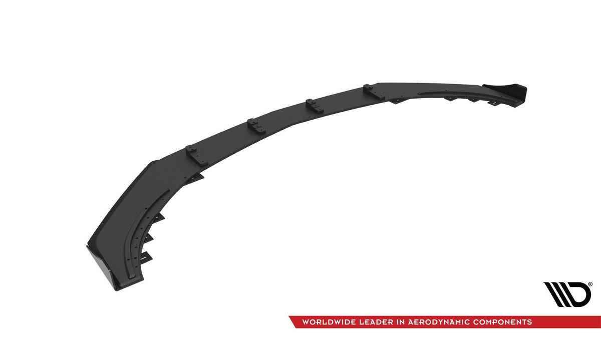 Street Pro Street+ Spoilerlippe Front Ansatz + Flaps passend für Mercedes-Benz A 45 AMG Aero W176 Facelift schwarz Hochglanz – Ansicht 9