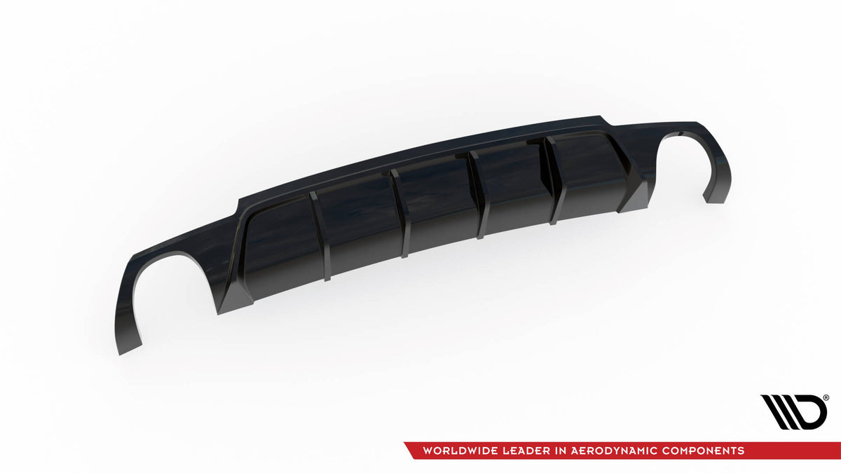 Diffusor Heck Ansatz V.2 passend für VW Scirocco R Mk3 schwarz Hochglanz – Ansicht 5