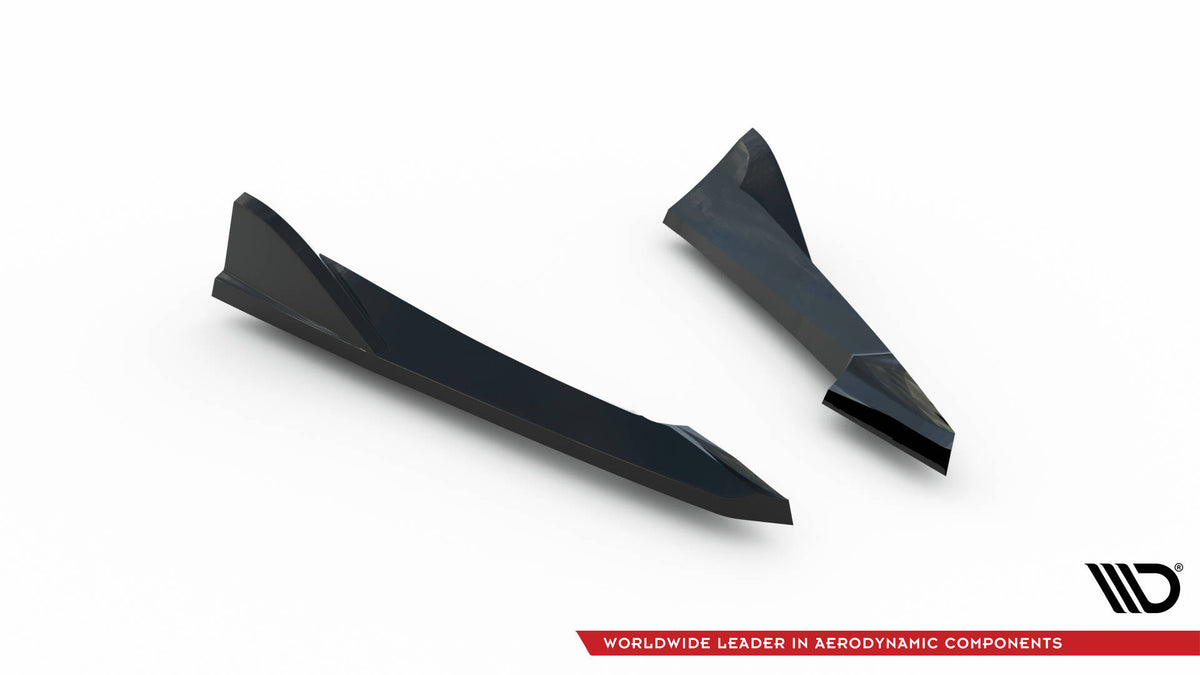 Heck Ansatz Flaps Diffusor V.2 passend für Audi S4 / A4 S-Line Limousine B8 schwarz Hochglanz – Ansicht 5