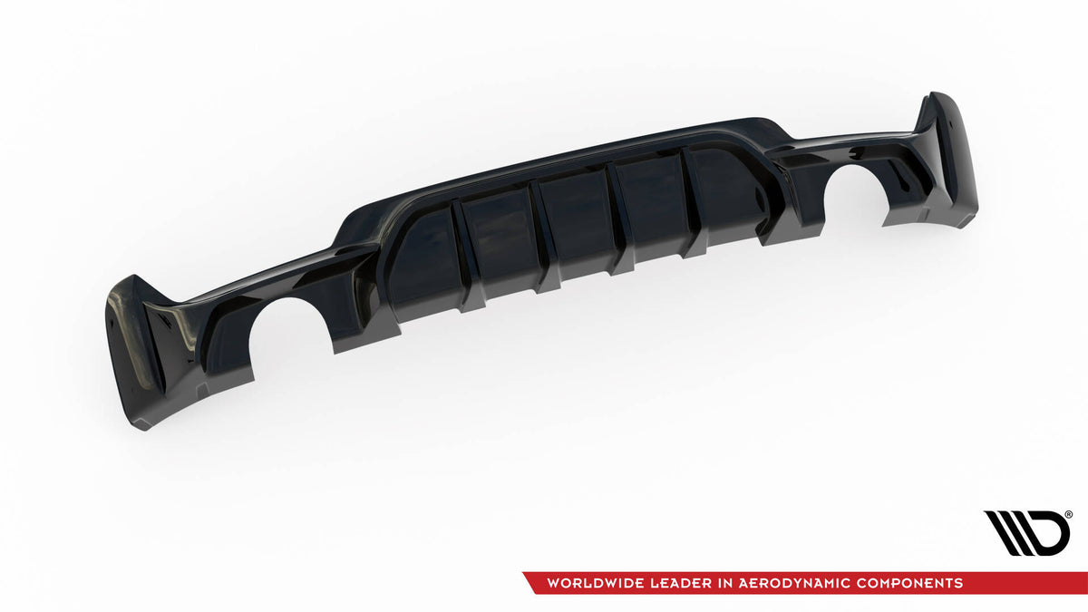 Diffusor Heck Ansatz passend für BMW 4er Coupe / Gran Coupe / Cabrio M-Paket F32 / F36 / F33 (Einzelauspuff li. re.) – Ansicht 7