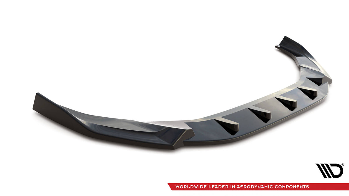 Street+ Spoilerlippe Front Ansatz V.1 passend für Audi A4 S-Line / S4 B9 Facelift schwarz Hochglanz – Ansicht 5