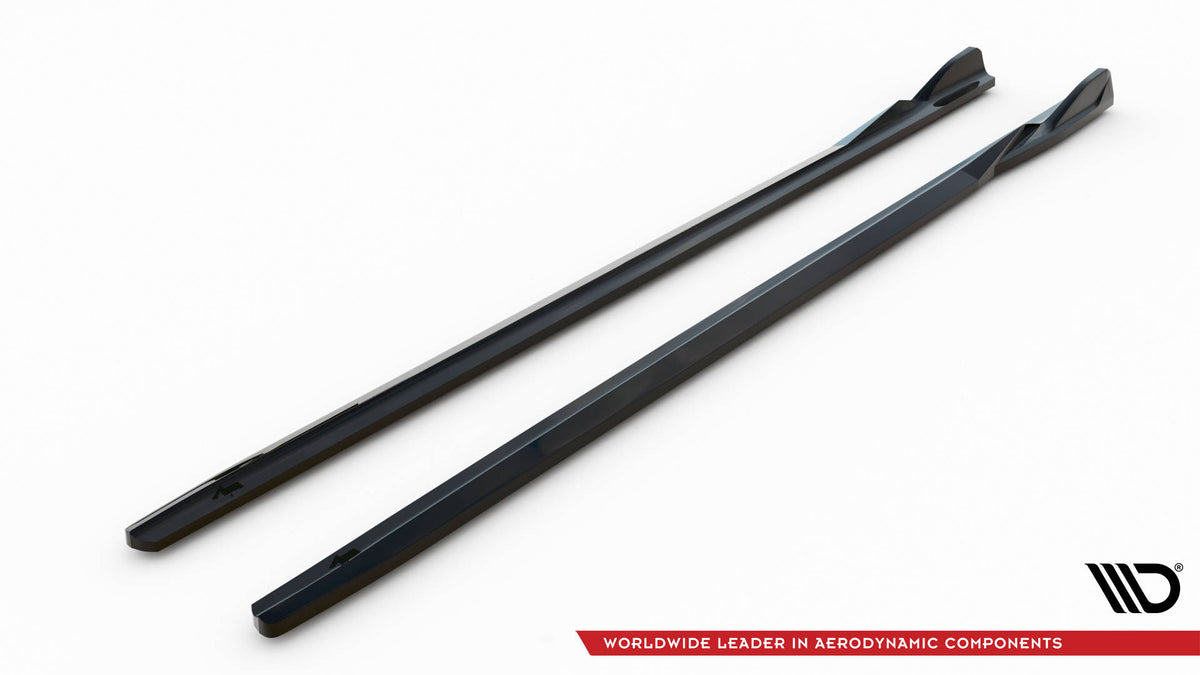 Street+ Seitenschweller Leisten passend für V.1 passend für BMW 2 Coupe M-Paket / M240i G42 schwarz Hochglanz – Ansicht 6