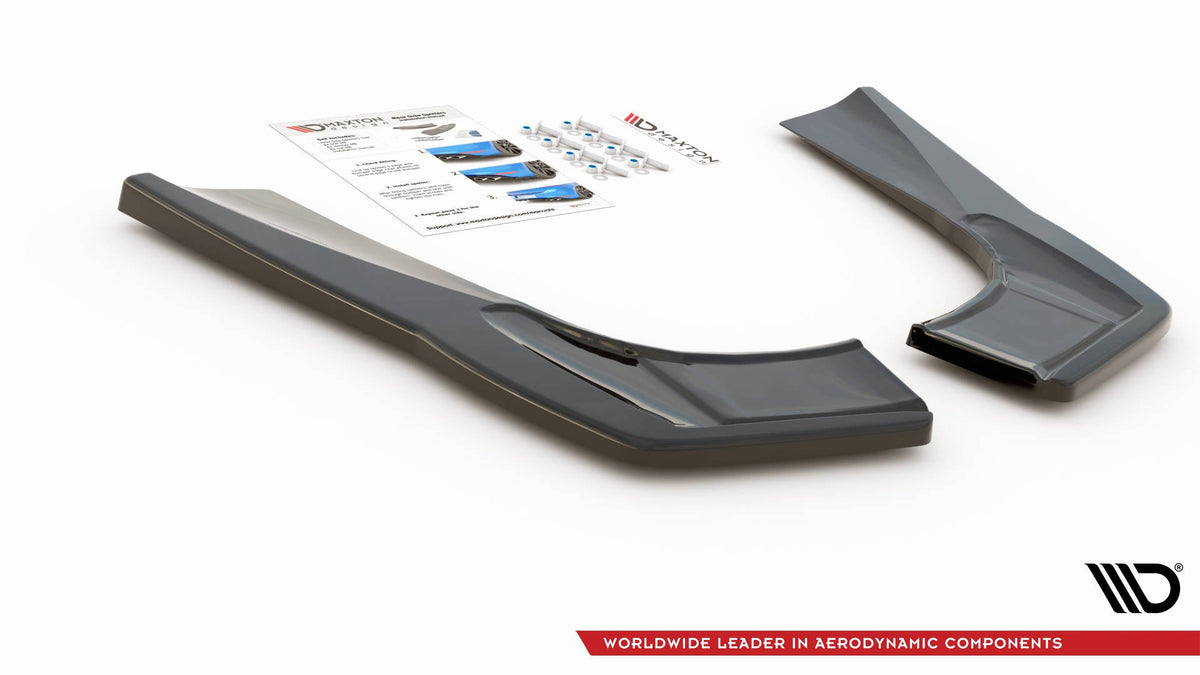 Heck Ansatz Flaps Diffusor passend für Mercedes-AMG CLA 35 Aero / 45 Aero C118 schwarz Hochglanz – Ansicht 8