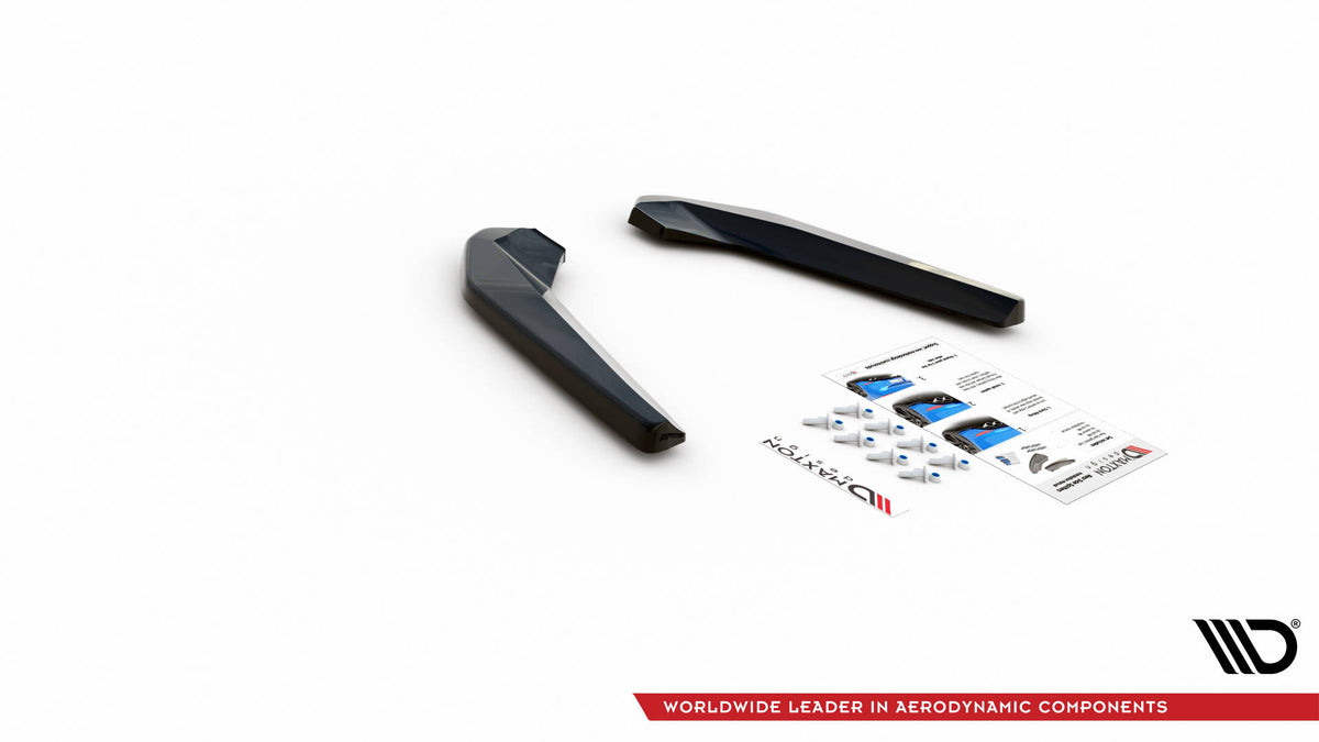 Heck Ansatz Flaps Diffusor passend für BMW X1 M-Paket F48 / F48 Facelift schwarz Hochglanz – Ansicht 6
