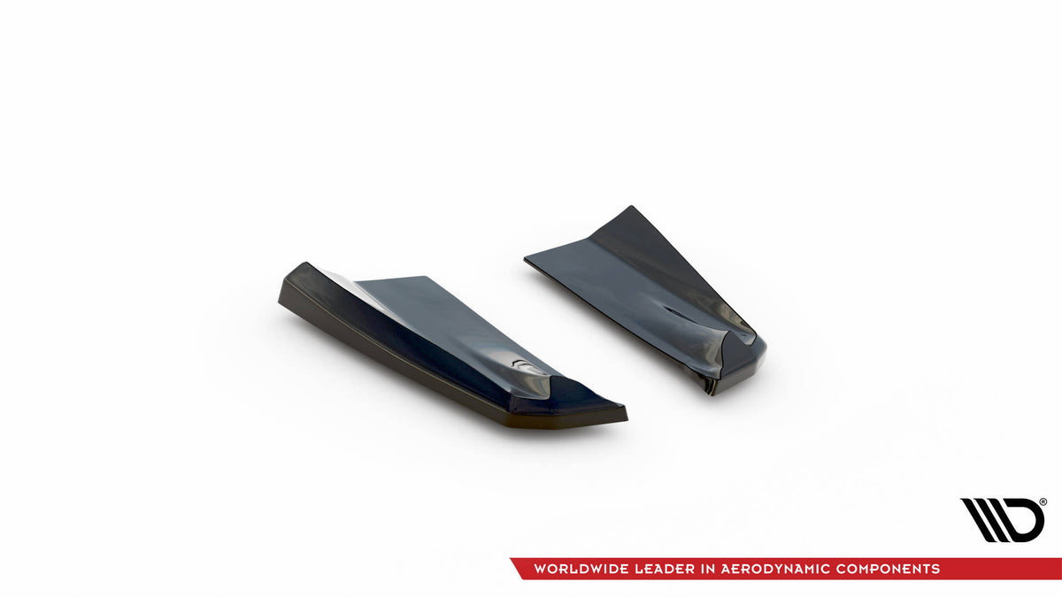 Heck Ansatz Flaps Diffusor passend für Porsche Macan Mk1 Facelift 2 schwarz Hochglanz – Ansicht 5