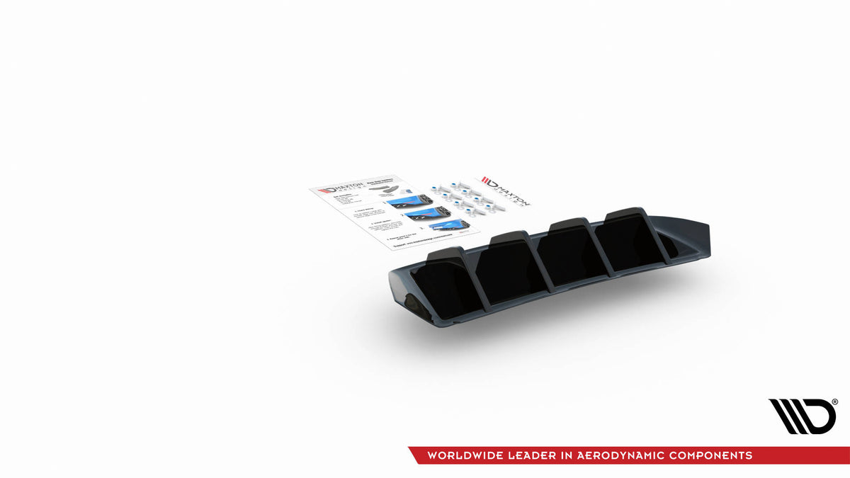 Diffusor Heck Ansatz passend für Seat Ibiza FR Mk5 schwarz Hochglanz – Ansicht 6