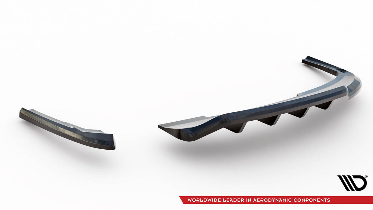 Street+ Mittlerer Diffusor RACE passend für Audi A4 Competition B8 Facelift schwarz Hochglanz – Ansicht 7