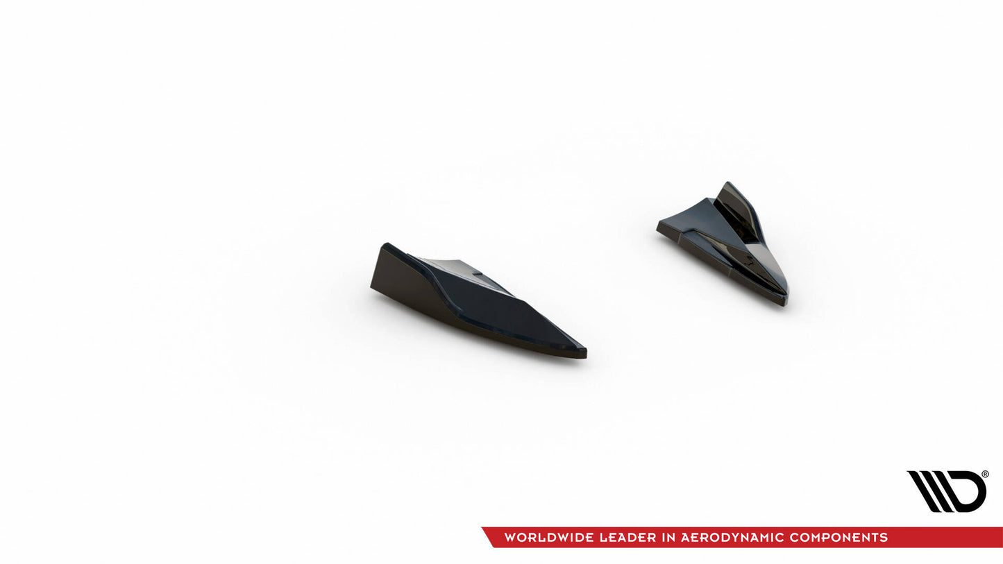 Heck Ansatz Flaps Diffusor V.2 passend für Porsche Macan Mk1  schwarz Hochglanz – Ansicht 5