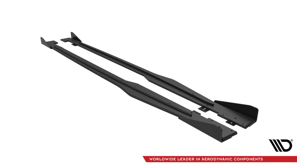 Street Pro Street+ Seitenschweller Leisten + Flaps passend für Audi TT S / S-Line 8S schwarz Hochglanz – Ansicht 6