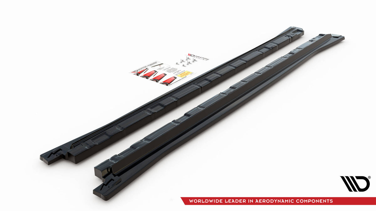 Street+ Seitenschweller Leisten passend für VW Tiguan R / R-Line Mk2 Facelift schwarz Hochglanz – Ansicht 5