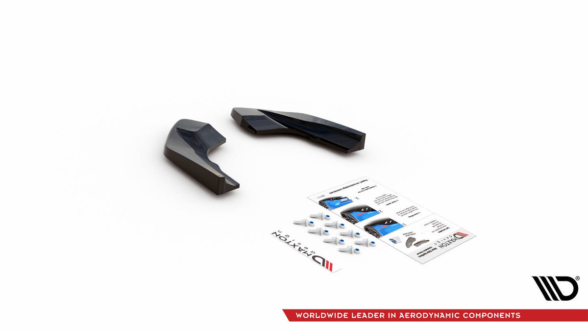 Heck Ansatz Flaps Diffusor V.2 passend für VW Golf R Hatchback Mk8 Facelift schwarz Hochglanz – Ansicht 9