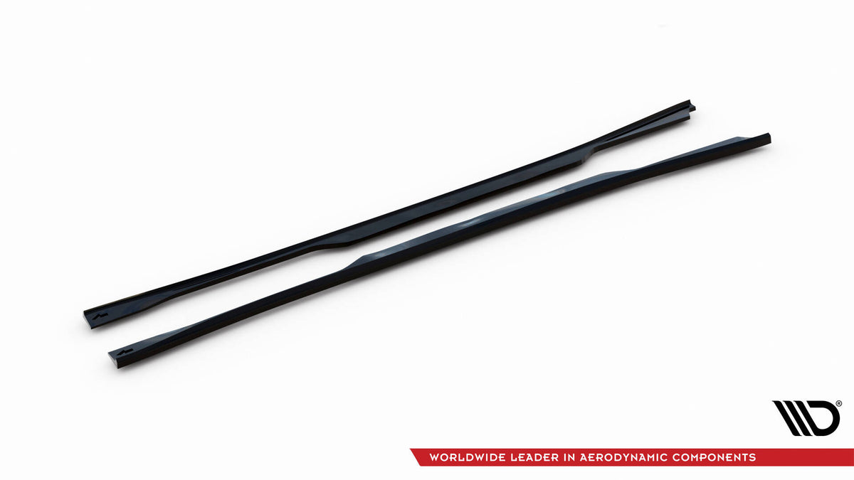 Street+ Seitenschweller Leisten V.2 passend für Infiniti Q50 S Mk1 schwarz Hochglanz – Ansicht 5