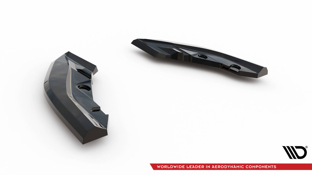 Heck Ansatz Flaps Diffusor V.1 passend für BMW 1er M-Paket F70 schwarz Hochglanz – Ansicht 6