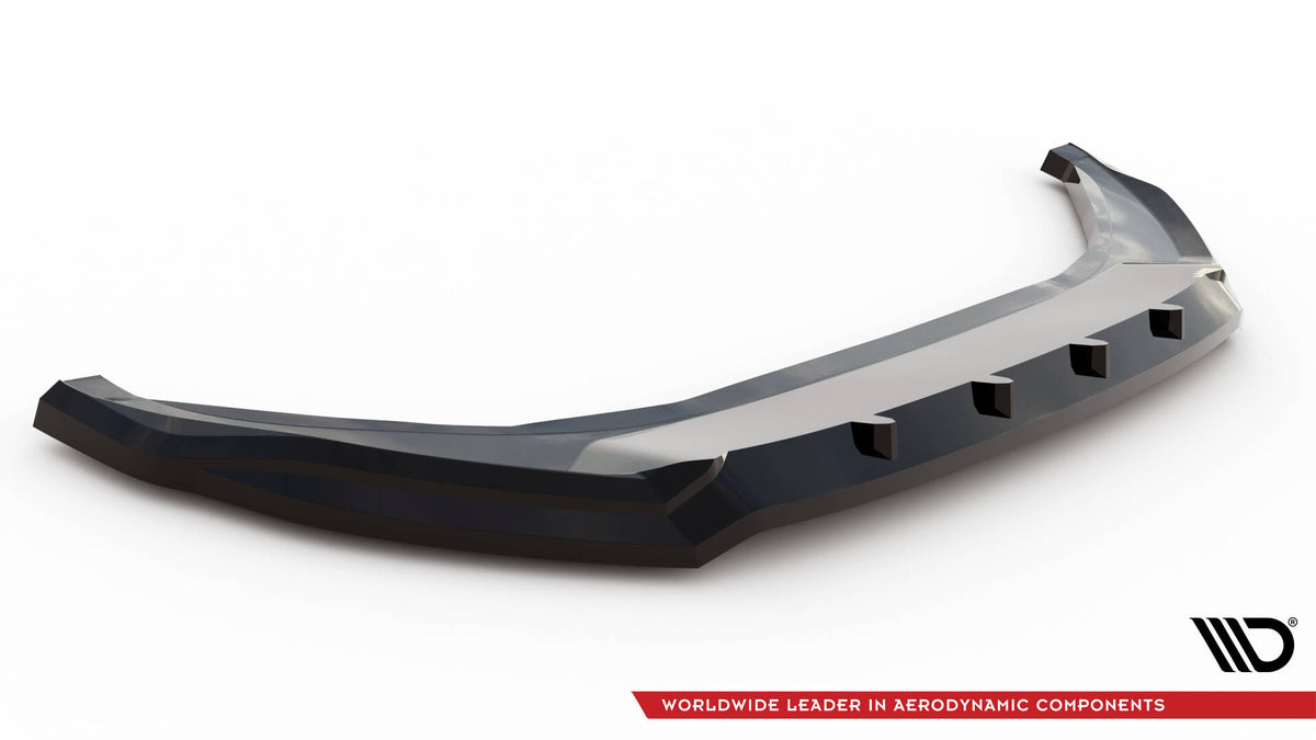 Street+ Spoilerlippe Front Ansatz V.2 passend für Seat Tarraco FR Mk1 schwarz Hochglanz – Ansicht 5