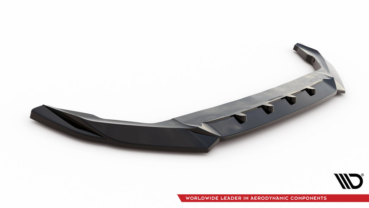 Street+ Spoilerlippe Front Ansatz V.1 passend für Volvo XC90 R-Design Mk2 Facelift schwarz Hochglanz – Ansicht 5