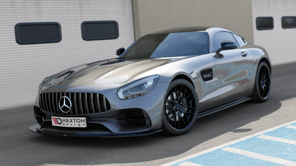 Street+ Spoilerlippe Front Ansatz passend für Mercedes-AMG GT S C190 Facelift schwarz Hochglanz – Ansicht 5